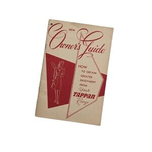 Vintage 1940s Tappan Stove Owner’s Guide Booklet Gas Range Cooking Charts Recipe